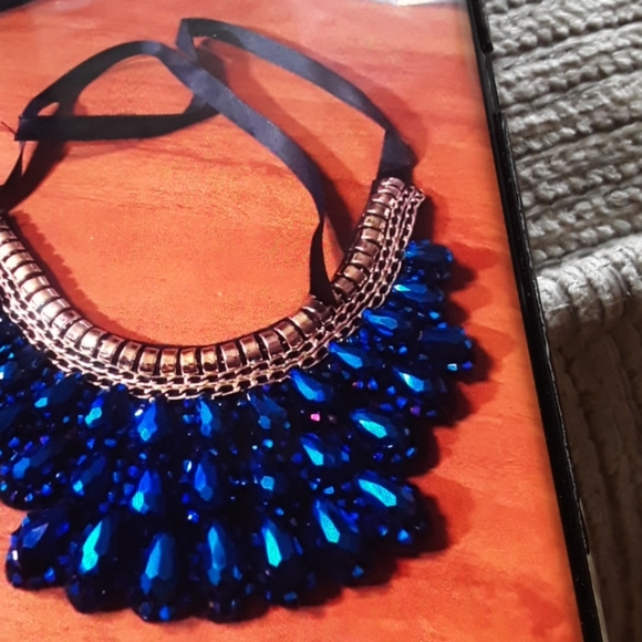 Women Black Velvet Choker Necklace Handmade Retro - Picture 3 of 4